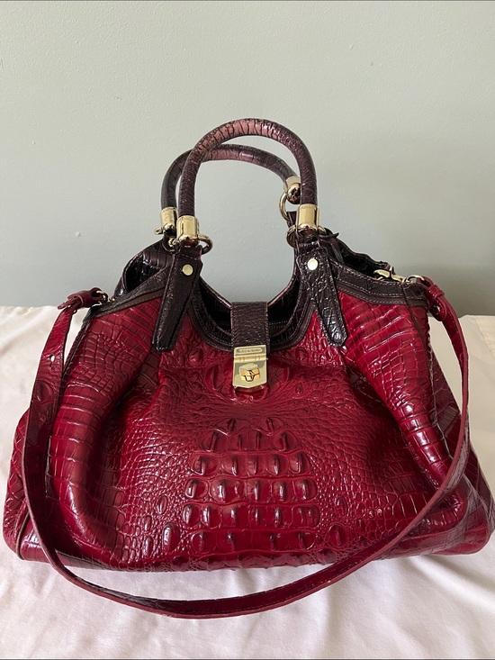 Brahmin Handbags - Brahmin red Elisa hobo style large handbag